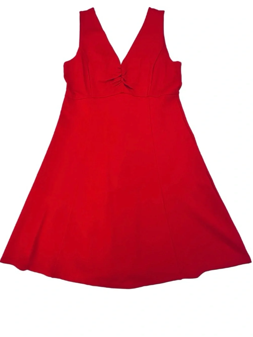 NWT KATE SPADE BROOME STREET V-NECK PONTE FIT & FLARE DRESS RED SZ 10 - Picture 3 of 11